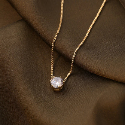 Collana con Solitario Rotondo