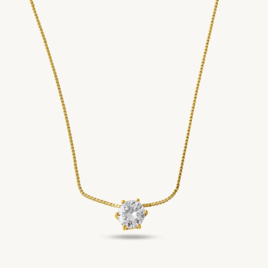 Collana con Solitario Rotondo