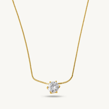 Collana con Solitario Rotondo