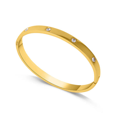 Bracciale Rigido con Pietre Brillanti