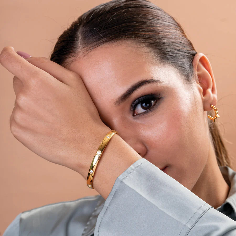 Bracciale Rigido con Pietre Brillanti