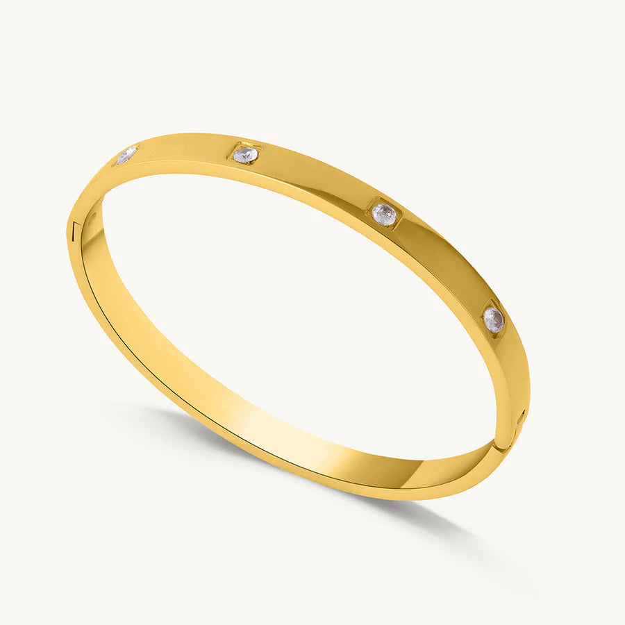 Bracciale Rigido con Pietre Brillanti