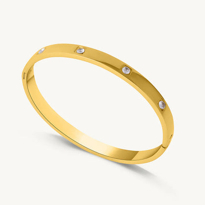 Bracciale Rigido con Pietre Brillanti